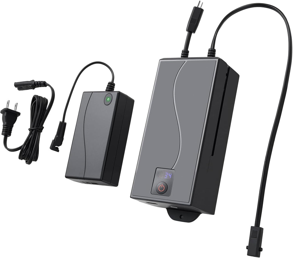 VEVOR 5000 mAh Battery Pack for Reclining Furniture with Adapter, Rechargeable Recliner Battery Kit with Universal 2-Pin Connector and LED Screen, for Recliner, Sectional, Couch, Sofa & Lift Chair