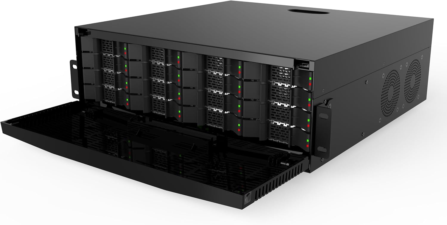 GW Security 128 Channel 6K 12MP NVR Video Recorder Alone, Supports up to 128 x 12MP/8MP/5MP IP Cameras, Supports up to 288TB Storage and 8K HDMI (GW55128NSN)