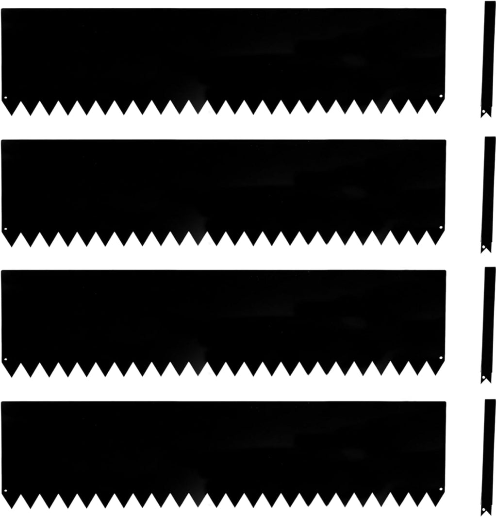 Tie Down 48 inch x 14 inch Metal Landscape Edging Kit, 4 Steel Plates & 4 Steel Connectors - 16 Total Linear feet, for Garden Edging Border, Flowerbeds & Paver Edge, Enhance Landscaping & Flower Beds