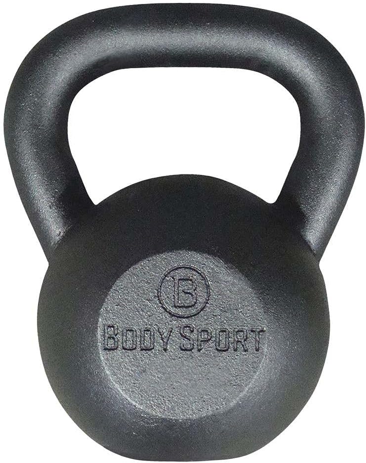Body Sport Cast Iron Kettlebell - Professional Weight Training Equipment for Home & Gym Workouts
