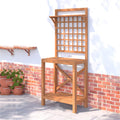 Outdoor Potting Bench Table, Large Wooden Gardening Table,Planting Table Garden Work Bench,Open Shelf Patio Workstation,for Garden, Patio, Greenhouse,B