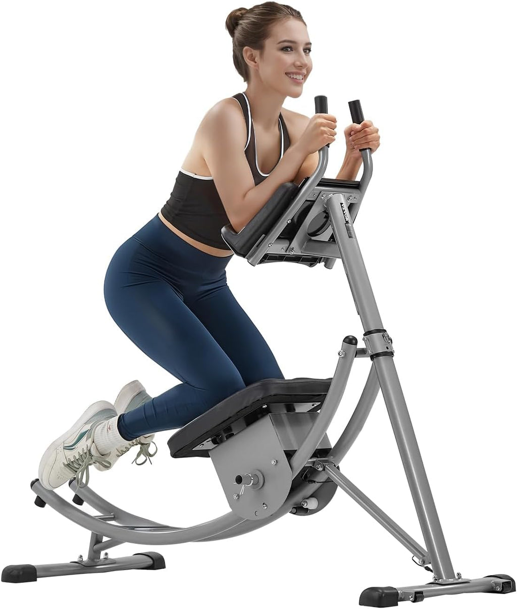 VEVOR AB Workout Machine, Ab Workout Equipment at Home Gym, Core & Abdominal Trainers for Women, 440 lbs Weight Capacity Strength Training Ab Cruncher, Foldable Adjustable Fitness Exerciser