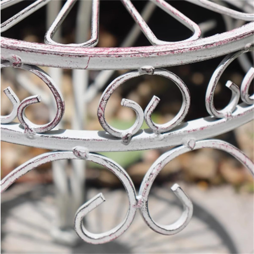 2Pcs Metal flower stand, Heavy Duty Plant Pot Shelf,Outdoor Garden Potting Bench Table,Iron Flower Pot Stands/rack,Outdoor/Indoor Plant Display Rack,for Home Garden Backyard Patio,White
