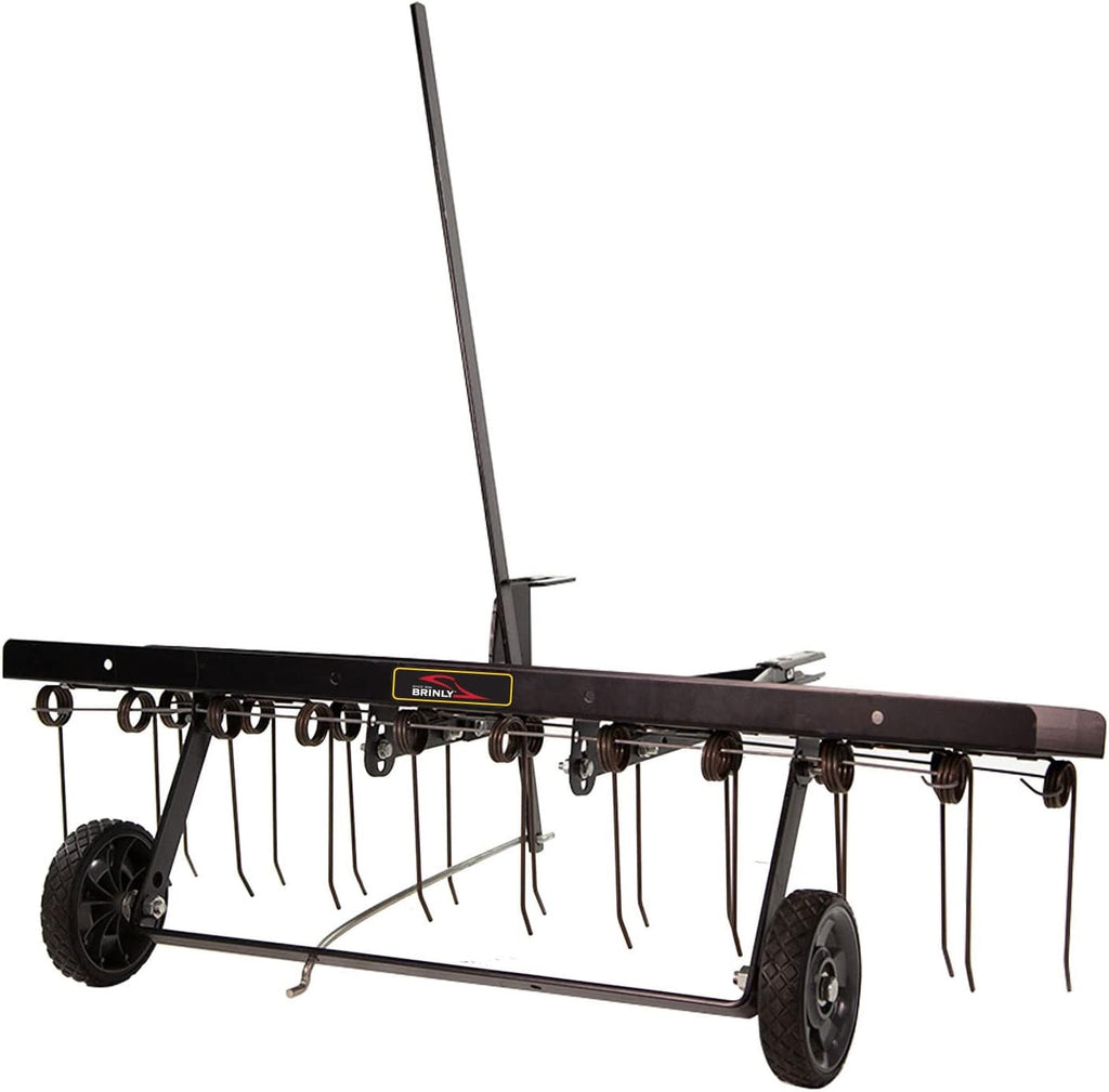 Brinly DT-402BH-A Tow Behind Dethatcher with Transport Mode, 40', Matte Black