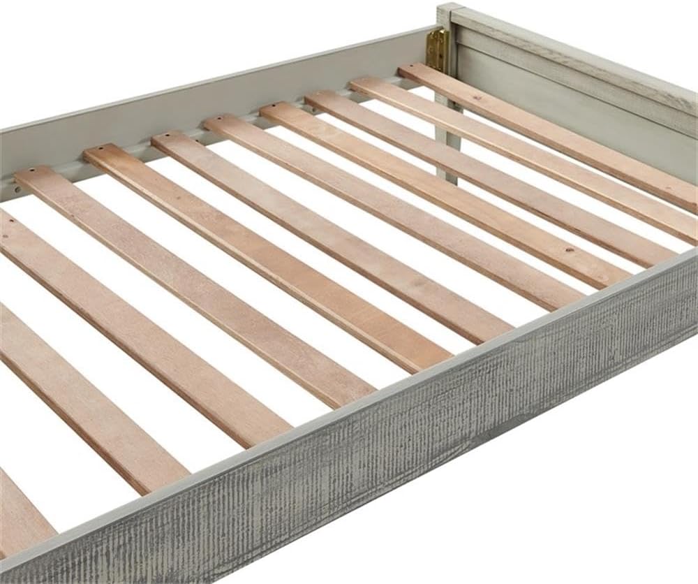 Windsor 3-pc Kids Bedroom Set, Twin Panel Bed, Rustic Gray, Two Matching Nightstands, Pine Wood, Metal Drawer Glides, 42 in. W x 79 in. D x 39 in. H Bed, 22 in. W x 17 in. D x 25 in. H Nightstands