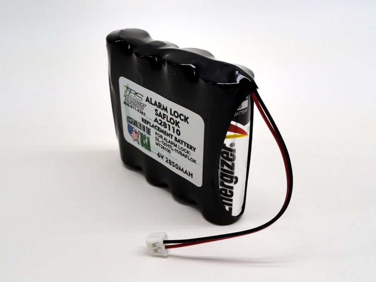 96PCS Replacement SAFLOK A28110 6V Hotel Door Lock Battery Fits 884952, A28110, A28100, DL-12/4, HTL-11/13, Intellis, MT