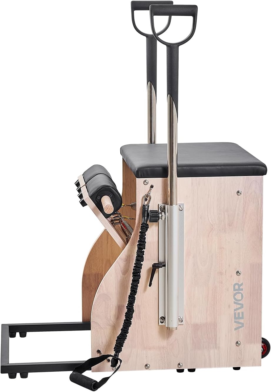 VEVOR Pilates Reformer Foldable, Suitable for Intermediate and Beginners Users, Pilates Equipment for Home Gym Studio Use with 4 Adjustable Resistance Spring, Up to 400 LBS