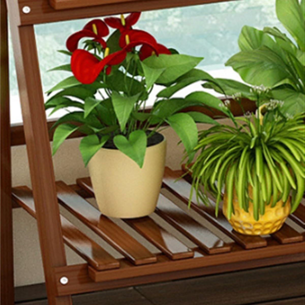 RUVOO Plant Stand Plant Holder Flower Stand Potting Tables for Outdoors Potting Bench Garden Potting Table Plant Stand Planter Shelves Plant Shelf Plant Rack