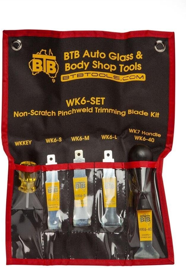 Equal-i-zer BTB Winged PINCHWELD Preparation KIT, Windscreen Scraper and Blades Set, Windshield Removal Tool Kit with Surgically Sharp Blades. Very Sharpe Hand Craft Scraper kit