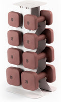 WeGym SafeGrip Square Dumbbells with Anti Slip Handles, Aesthetic Free Weights for Home Workouts, Stable Design Prevents Rolling during Floor Exercises - Set