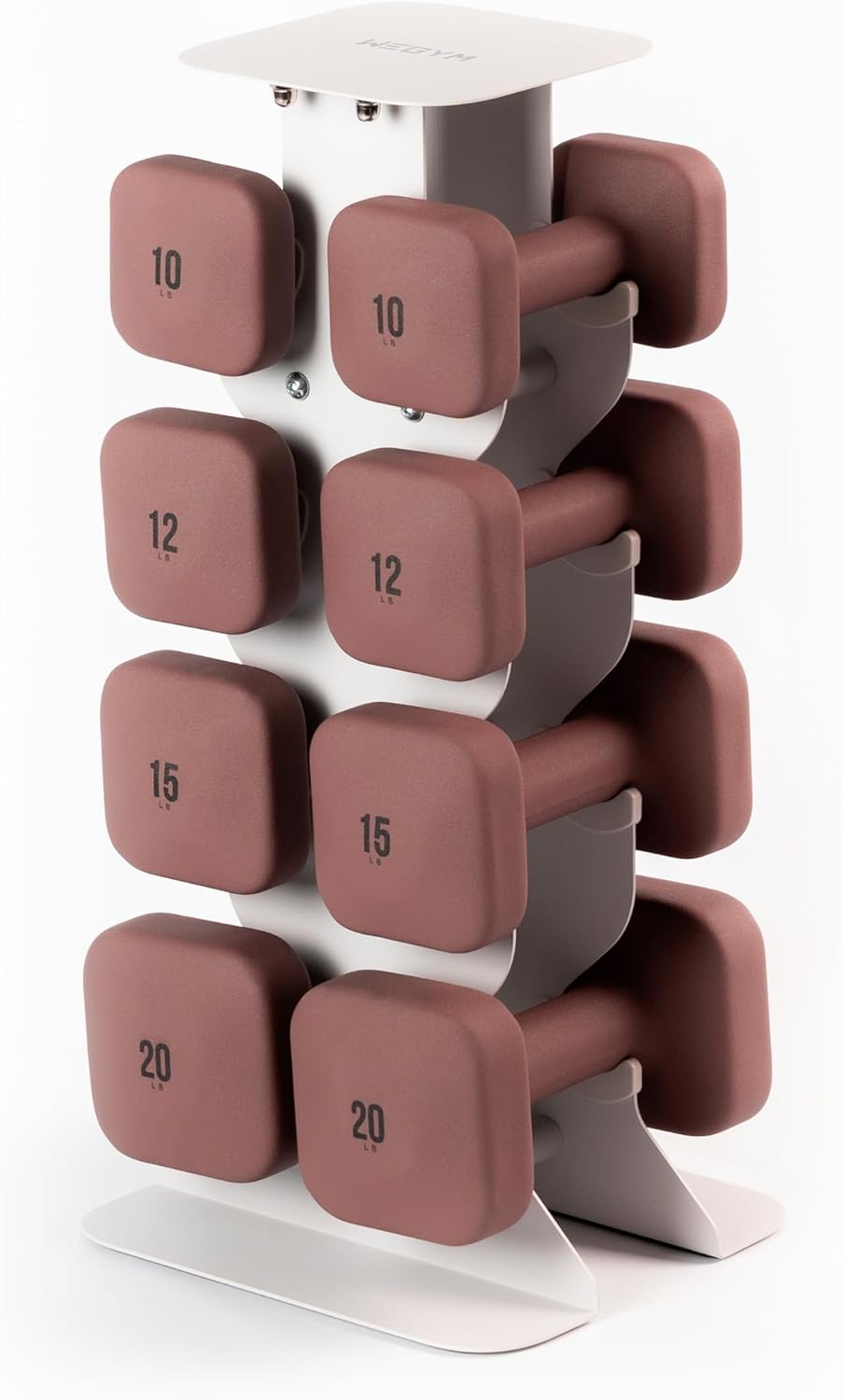 WeGym SafeGrip Square Dumbbells with Anti Slip Handles, Aesthetic Free Weights for Home Workouts, Stable Design Prevents Rolling during Floor Exercises - Set