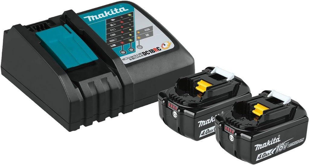 Makita BL1840BDC2X 18V LXT® Lithium-Ion Battery and Rapid Optimum Charger Starter Pack (4.0Ah)