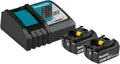 Makita BL1840BDC2X 18V LXT® Lithium-Ion Battery and Rapid Optimum Charger Starter Pack (4.0Ah)