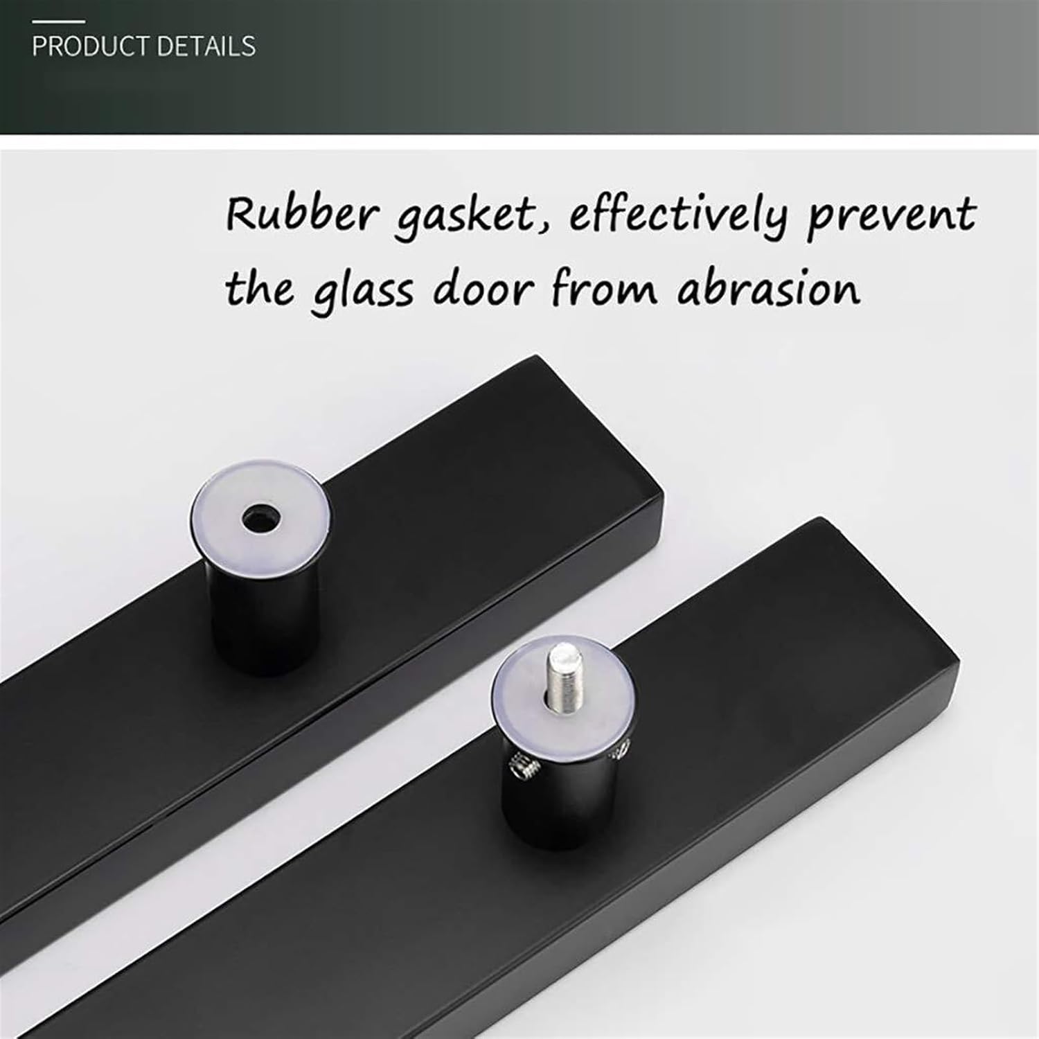Door Handle Solid Standoffs Commercial Stainless Steel Office Push-Pull Door Glass Door Wooden Door Sliding Door Handle Black Square Tube Handle (Size : 1000x800mm)