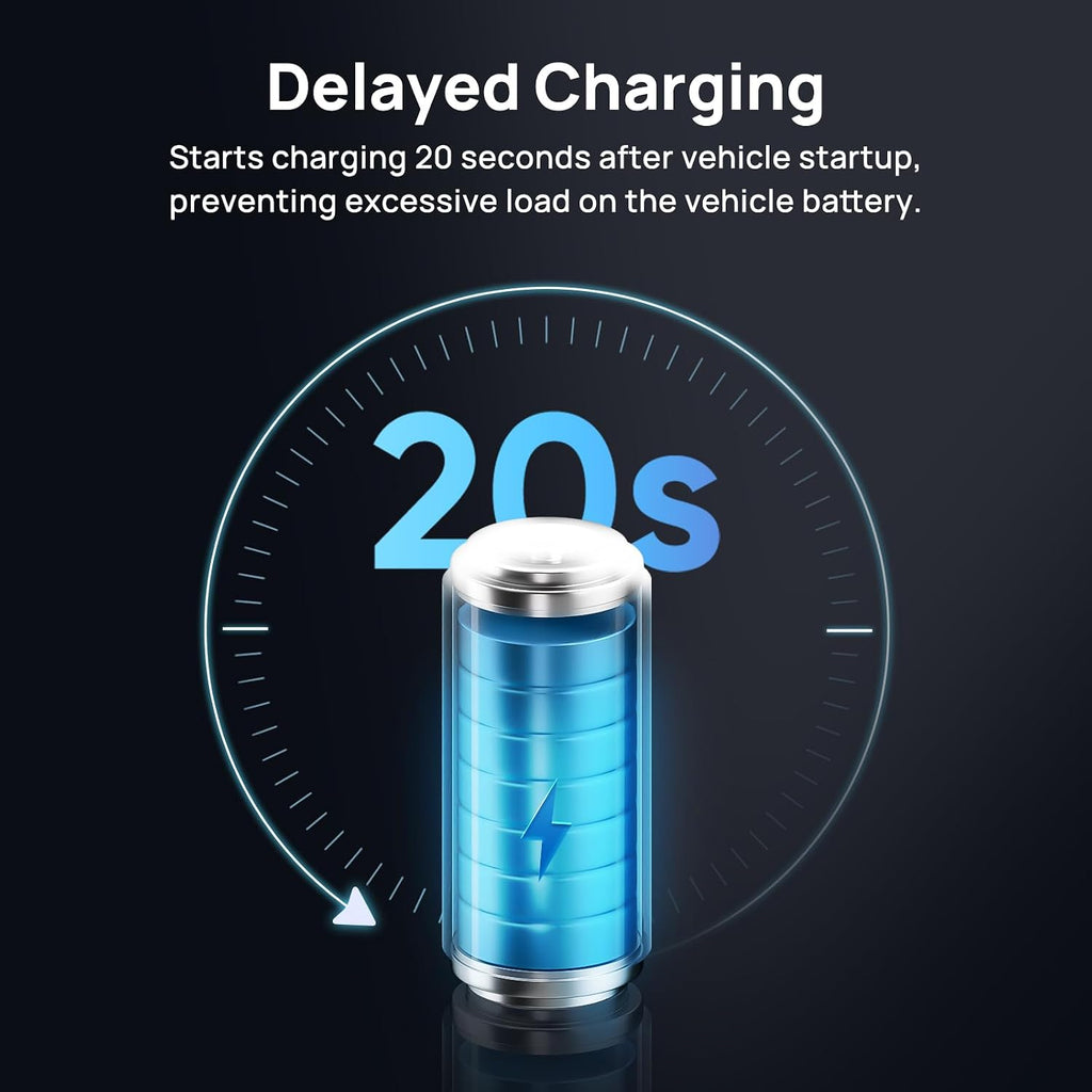 70mai Dash Cam Battery Pack BL96NNX, Hardwire Charging via Fuse Box, 96Wh LiFePO4 Backup Power, Up to 30-Hour Parking Mode, Low Voltage Protection, 11.2-30V input, XT30+Type-C Output, 7-protection BMS