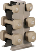 Tone Fitness Neoprene Dumbbell Set with Storage Rack – Non-Slip, Anti-Roll Hand Weights for Home Gym Workouts | 20 lb, 32 lb, 50 lb, 60 lb & 100 lb Options
