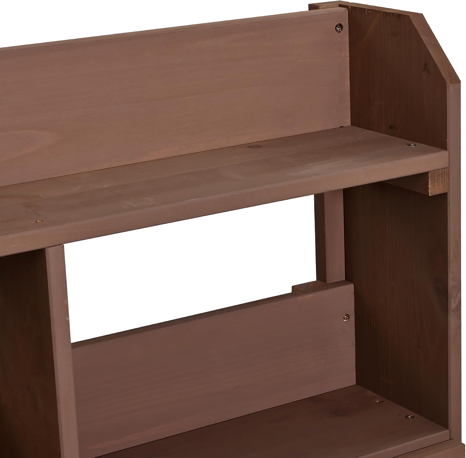 Farmhouse Patio Potting Bench,Large Freestanding Garden Workstation with 6 Drawers, Bottom Storage and Side Hook,Outdoor Kitchen Island (Brown-s)