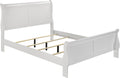 Coaster Home Furnishings Louis Philippe Traditional 4-Piece Bedroom Set Full Size Sleigh Bed Frame 47-inch Headboard White 202441F-S4