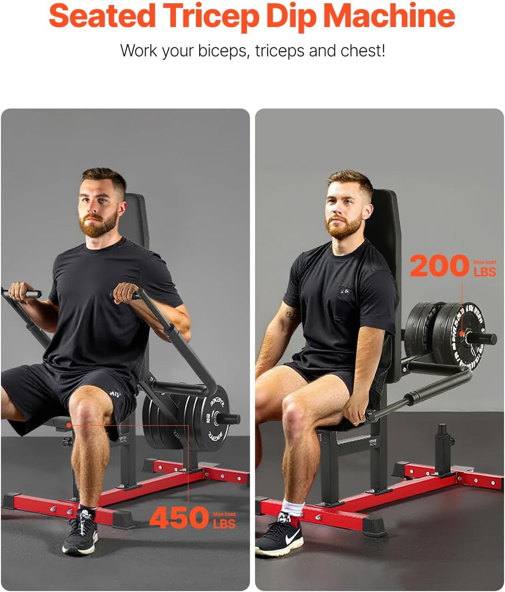 VEVOR Chest Press Machine, Bench Press Set, Adjustable Flat Incline Bench with Independent Converging Arms, Upper Chest Equipment, Fitness Home Gym Equipment Chest