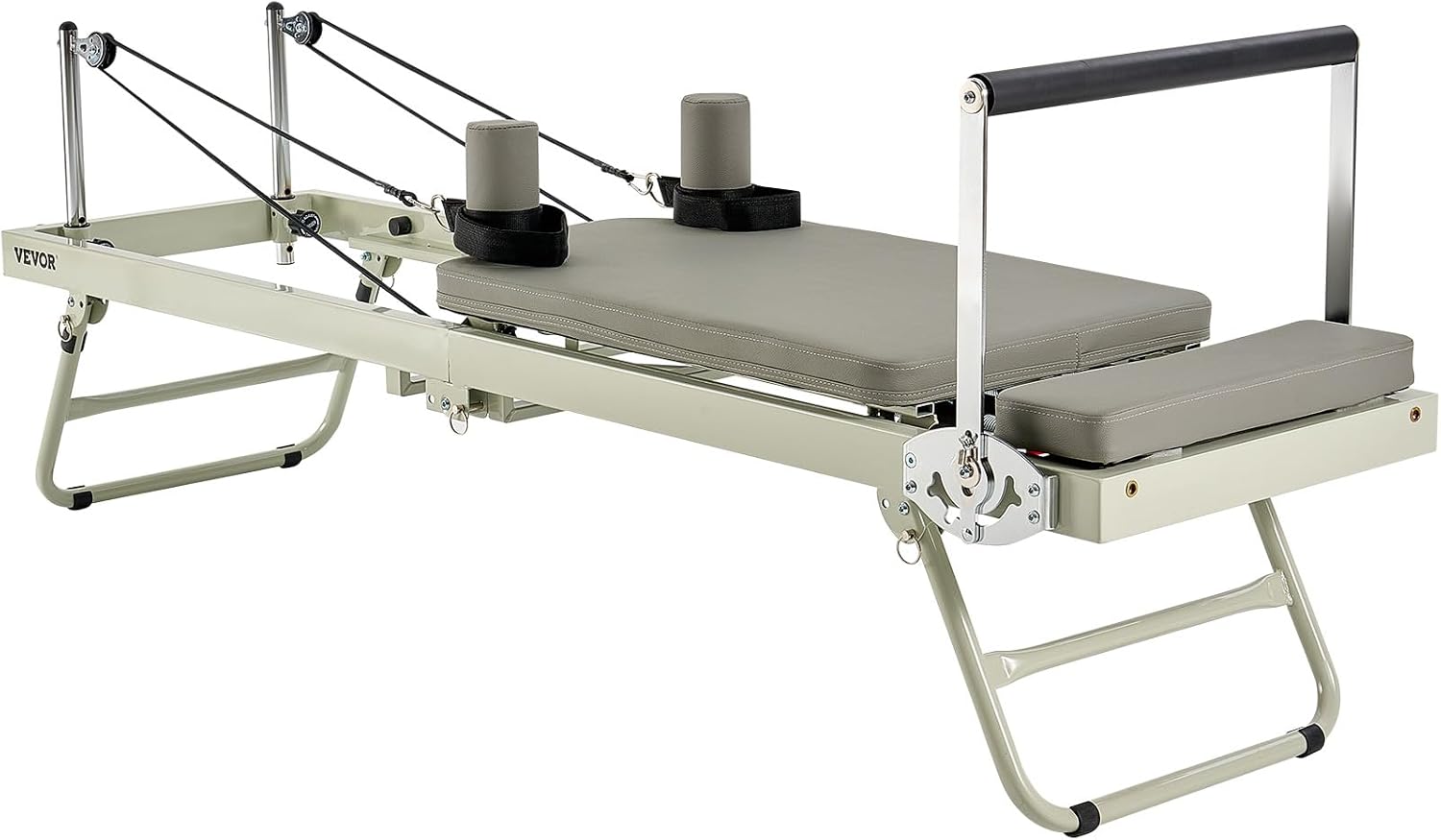 VEVOR Pilates Reformer Foldable, Suitable for Intermediate and Beginners Users, Pilates Equipment for Home Gym Studio Use with 4 Adjustable Resistance Spring, Up to 400 LBS