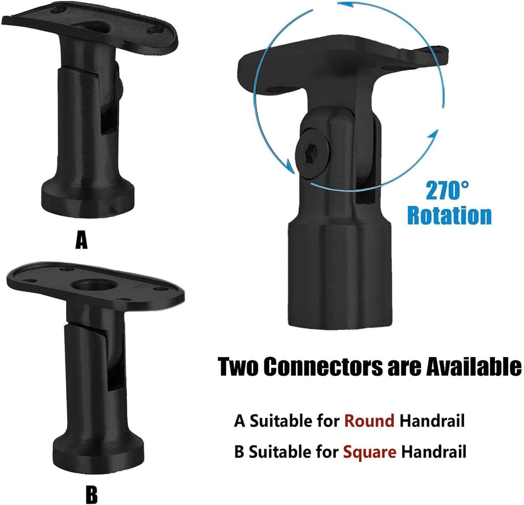 Black Glass Railing Post，Stainless Steel Glass Fence Pole for Balcony Fencing/Glass Panels Post(Color : Corner Post, Size : 95cm/37.4 in) (Color : Mid Post, Size : Height-105cm/41.3in)