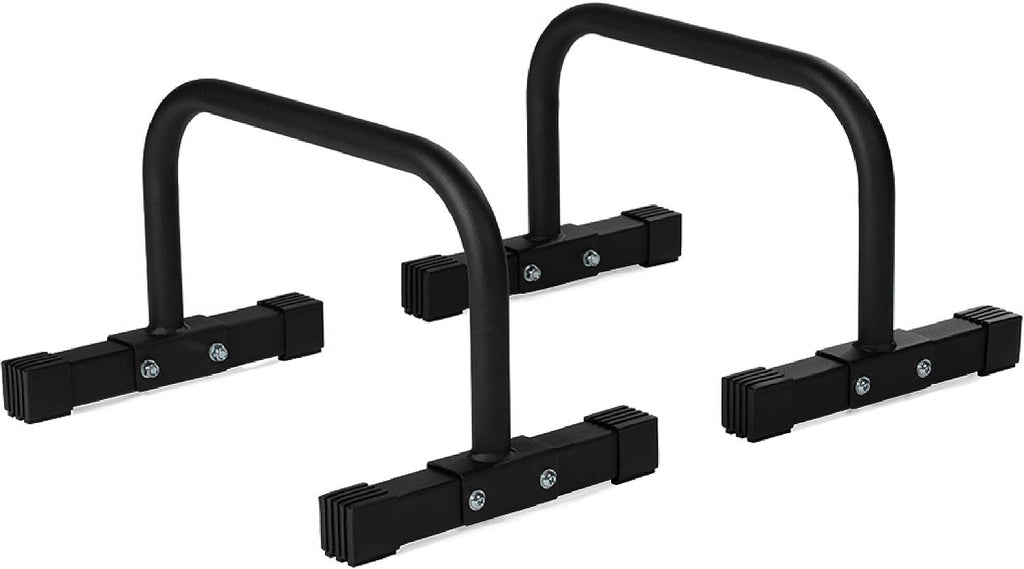 Titan Fitness Parallette Push Up Bar Set, 14in High Perfect for Home and Garage Gym Exercise Equipment, Gymnastics Floor Workout, Calisthenics, Strength Training Parallel Bars