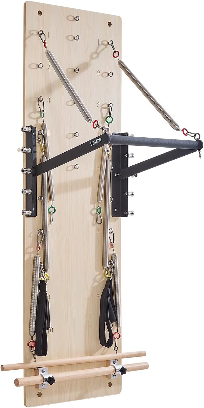 VEVOR Pilates Reformer Foldable, Suitable for Intermediate and Beginners Users, Pilates Equipment for Home Gym Studio Use with 4 Adjustable Resistance Spring, Up to 400 LBS
