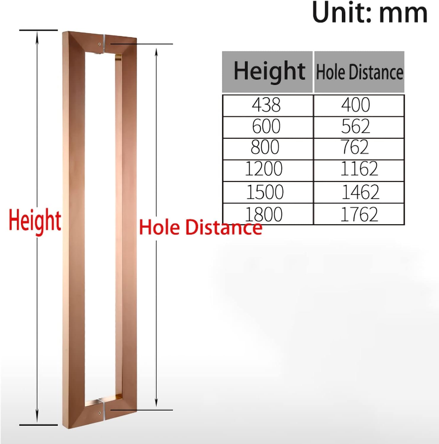 Solid Standoffs Heavy Duty Commercial Grade-304 Stainless Steel Push Pull Modern Door Handle,for Barn Door Pull Handle,Glass Pulls,Easy to Install (Colour: Black,Size: 800 x 762 mm)