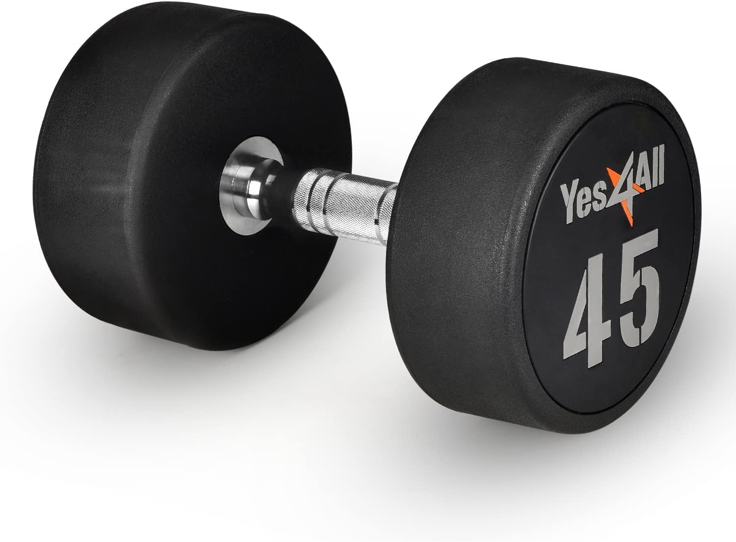 Yes4All Urethane Dumbbell with Anti-Slip Knurled Handle 5-50 LB for Muscle Building - Sold Individually