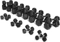 WF Athletic Supply Rubber Encased Hex Dumbbells with Rubber Grip Contoured Handle for Muscle Toning, Strength Building & Full Body Workout