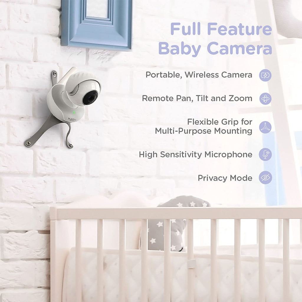 HUBBLE CONNECTED Nursery Pal Deluxe Smart Connected, Wireless, Wi-Fi Enabled Baby Monitor with Parent Unit Viewer