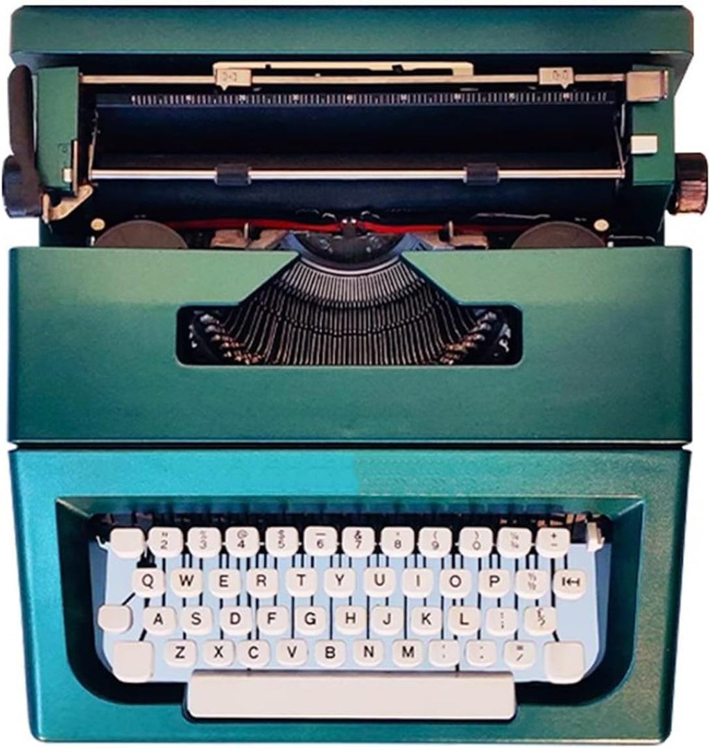 Classic Retro Manual Typewriter Decor, Vintage Finish Antique Typewriters for Notes, Literary Retro Collection Gift(Green)