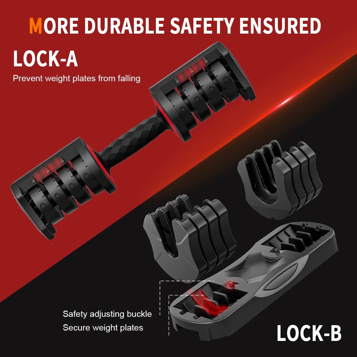 VEICK 25 lbs Adjustable Dumbbell with Anti-Slip Turning Handle, Fast Adjust Weight for Men Women, Exercise Equipment with Tray for Home Gym Full Body Workout Fitness