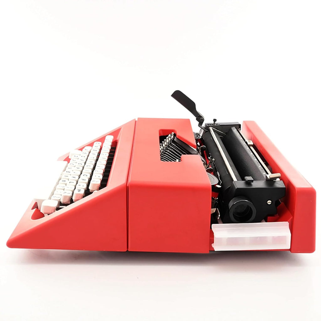 Classic Retro Manual Typewriter Decor, Vintage Finish Antique Typewriters for Notes, Literary Retro Collection Gift(Red)