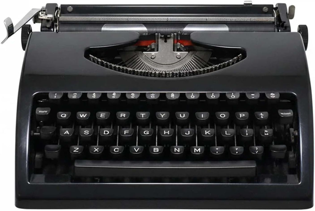 Portable Manual Typewriter, Retro Wireless Classic Manual Typewriter Machine, Mechanical Writing Machine Easy Setup for Notes Letters Writing Writers Literary Black