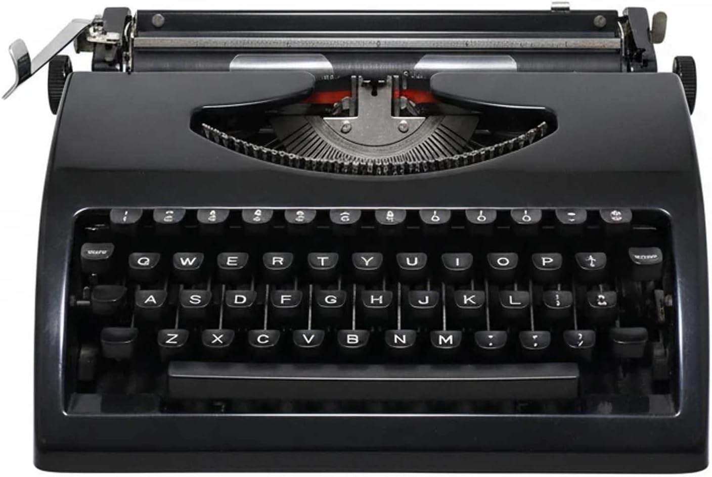 Portable Manual Typewriter, Retro Wireless Classic Manual Typewriter Machine, Mechanical Writing Machine Easy Setup for Notes Letters Writing Writers Literary Black