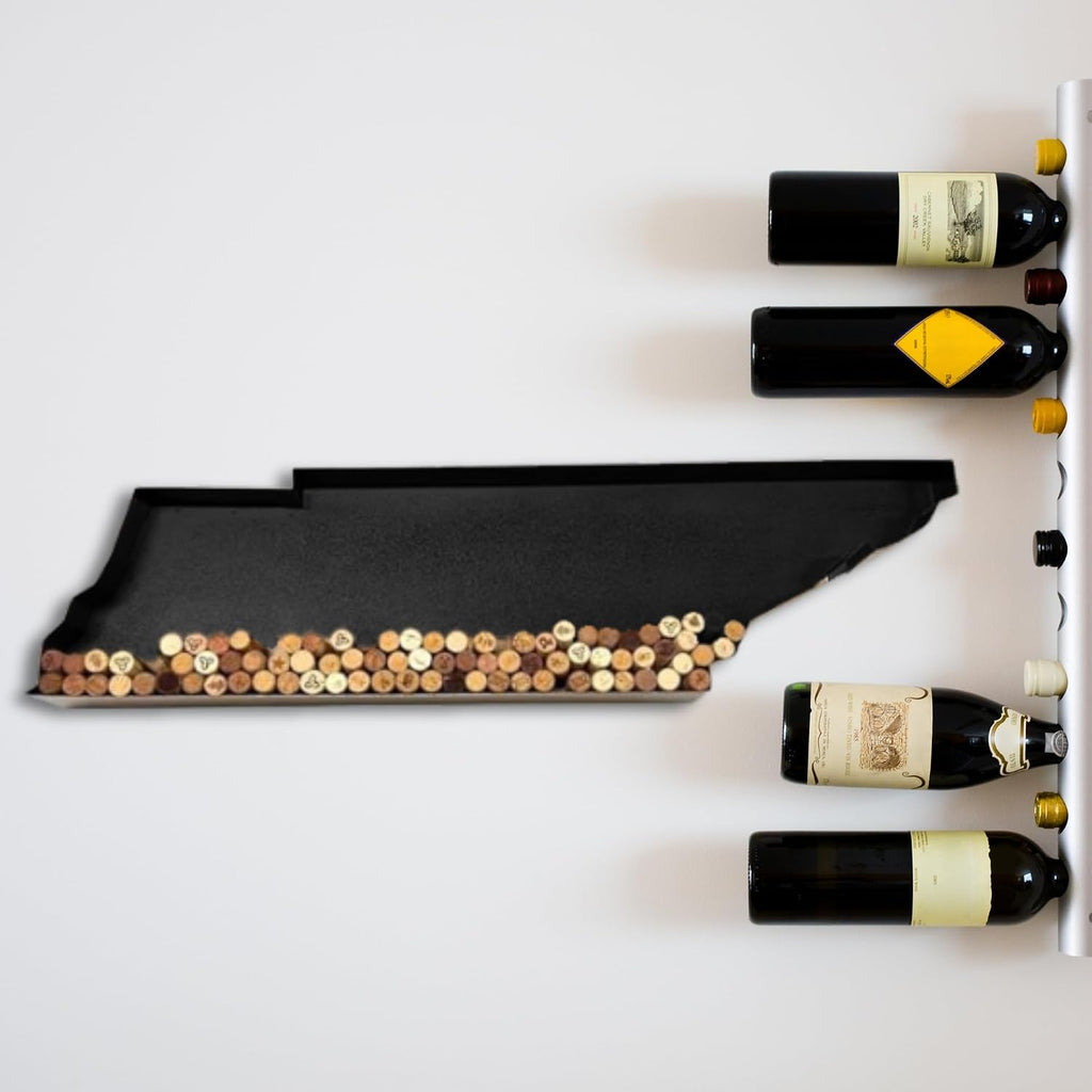 NEONSIGN Tennessee State Map Wine Cork Holder Metal Tennessee Decor Sign Wine Bar Pub Home Decoration (Black, 24 inch)