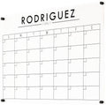 Acrylic Calendar, Horizontal Dry Erase Acrylic Calendar, Small/Medium/Large Landscape calendar, 2022 modern office calendar, planner #XX02 (26'T x 38'W, Black Standoffs)