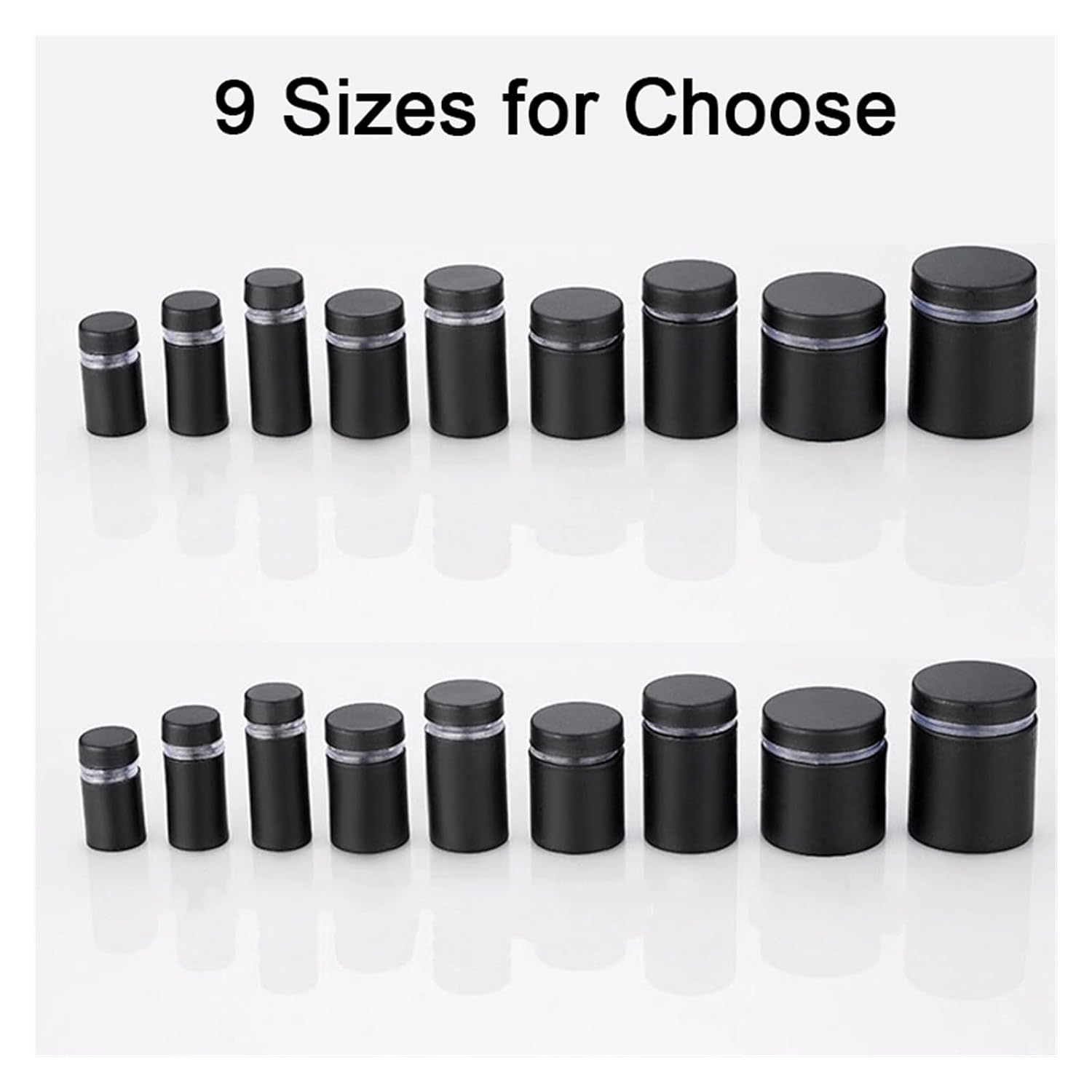 500PCS Stainless Steel Hollow Advertisement Nails Screws Sign Billboard Glass Standoff Pins Fixing Fastener Hardware(12X25mm)