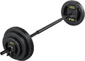 AboveGenius Barbell Weight Set, 45 LB Adjustable Free Weights Bar Set for Home Gym Strength Training, Full Body Workout, Muscle Building, Home Fitness Weight Lifting Equipment