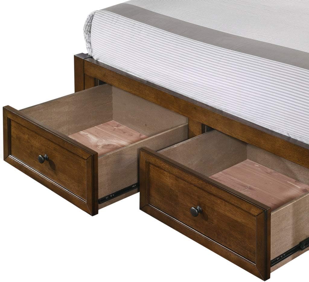 Intercon San Mateo Youth Full Size 4 Piece Storage Bedroom Set Tuscan Finish