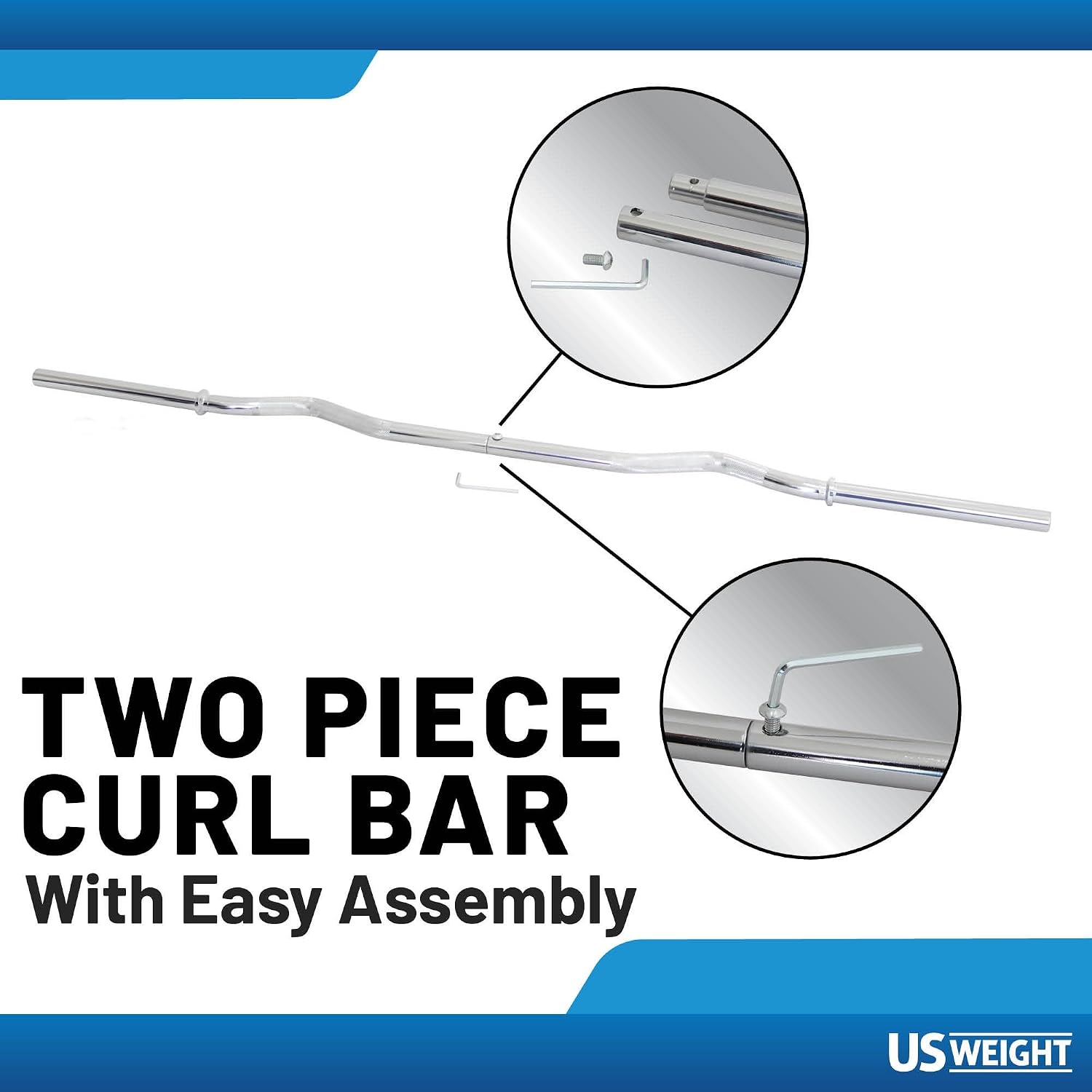 US Weight Weight Set for Home Gym - Barbell, Curl Bar or Multi-Use Options - Various Weight Options