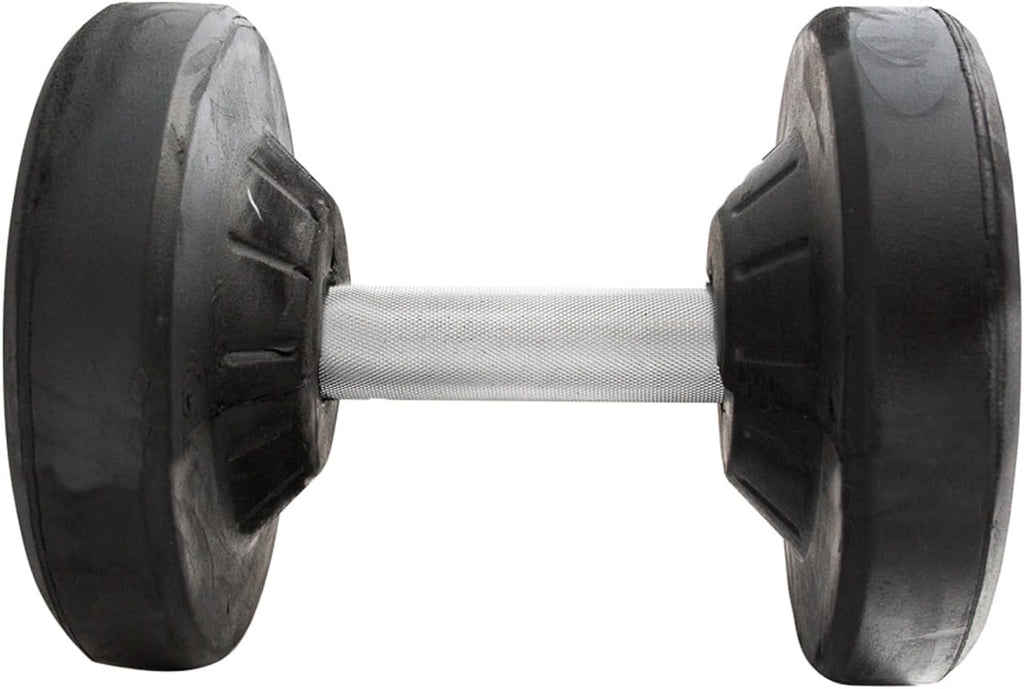 Pro Style Dumbbell - Includes 1 Pairs (Total 2 Dumbbells of 150lb each)- 30mm Knurled Chrome Handles, Rubber Coated Solid Steel Core for Home & Gym Training