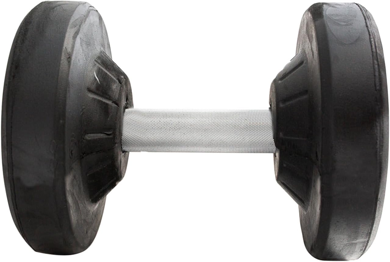 Pro Style Dumbbell - Includes 1 Pairs (Total 2 Dumbbells of 150lb each)- 30mm Knurled Chrome Handles, Rubber Coated Solid Steel Core for Home & Gym Training