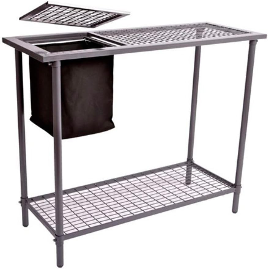 Potting Bench - Weatherguard Garden and Greenhouse Workbench Portable Gardening Center - Features removable trimmings bin and adjustable shelf (39'W x 32'H x 15'D)