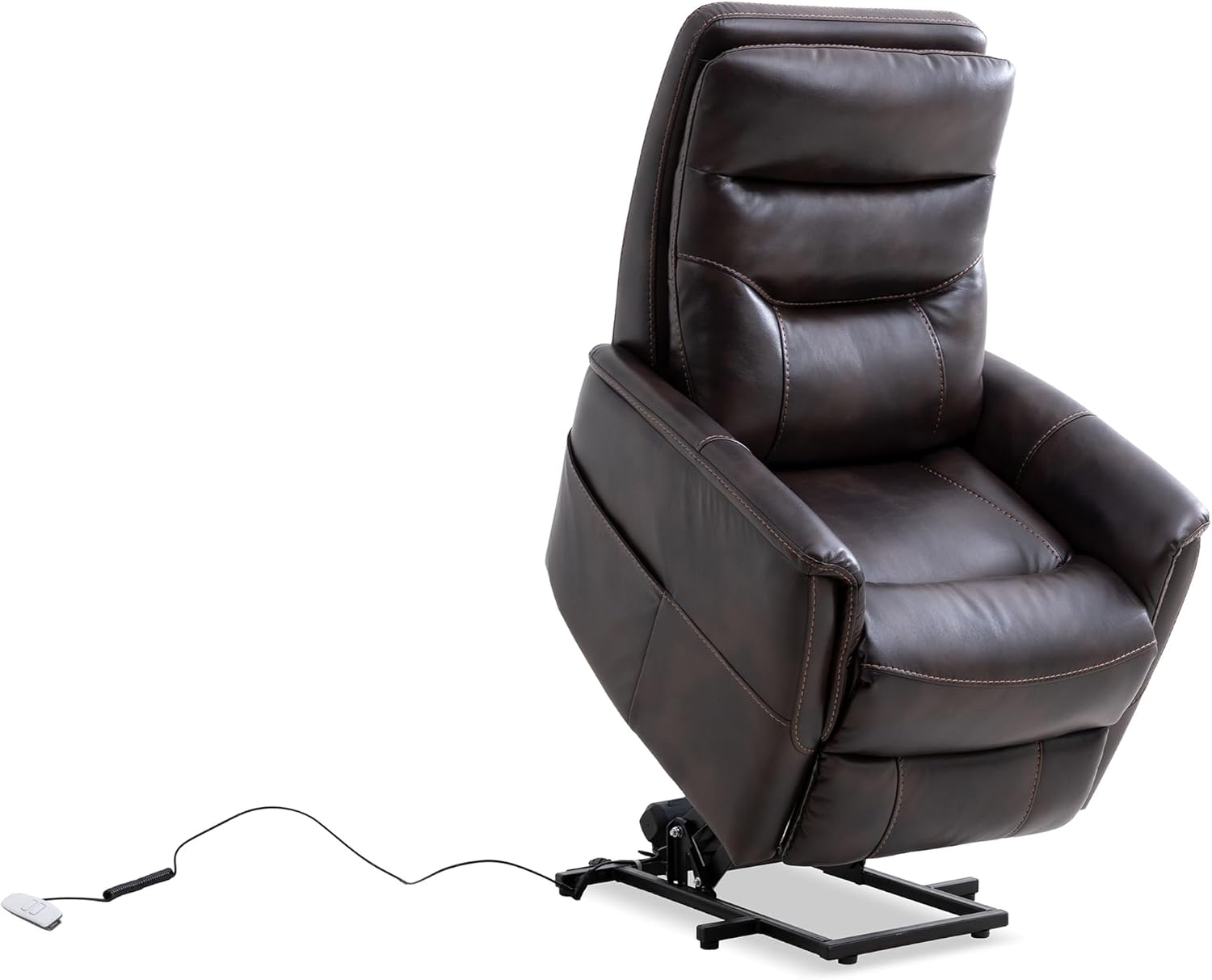 Parker Living Gemini - Truffle Power Lift Recliner Two Pack Adjustable Articulating Headrest Electric Reclining Chairs with 90% Polyester 10% PU Durable Upholstery
