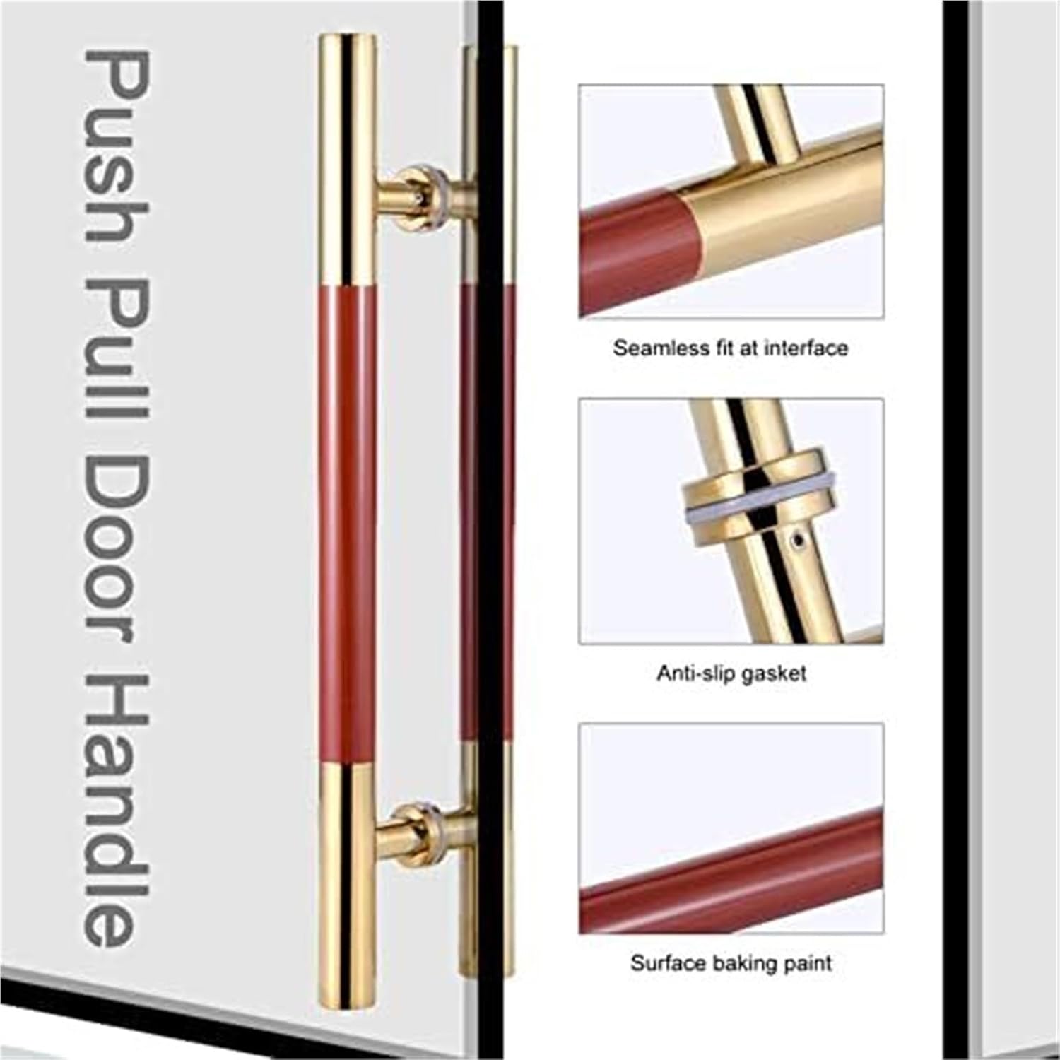 Barn Door HandlenStainless Steel Sliding and Pocket Door Pull, Cabinet and Closet Metal Handle, Drawer Handle for Furniture and Screen Door Hardware(150Cm(59In)*120Cm)