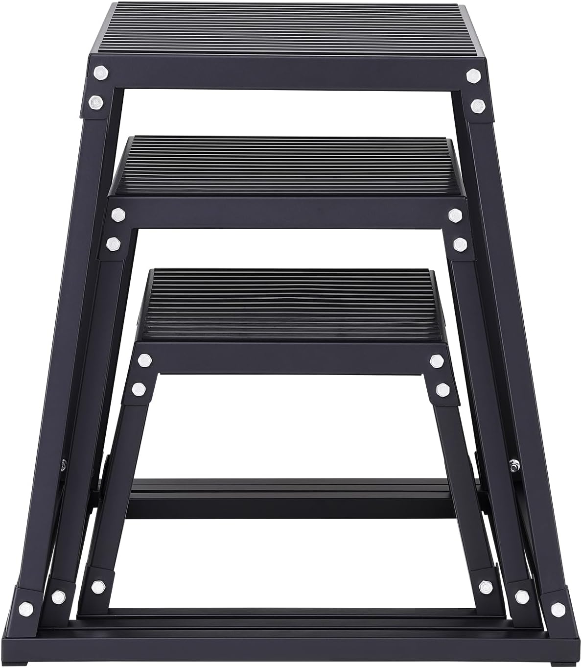 VEVOR Plyometric Jump Box, 18 Inch Plyo Box, Steel Plyometric Platform and Jumping Agility Box, Anti-Slip Fitness Exercise Step Up Box for Home Gym Training, Conditioning Strength Training