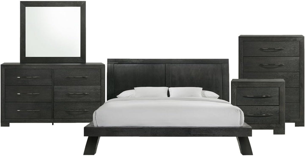 Picket House Furnishings Kenn King Panel 5PC Bedroom Set in Black