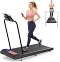Walking Treadmill Pad with Handle Bar, Silent Fitness Equipment, Treadmill with 4-in-1 Modes, Easy Assembly, Portable Home Gym Equipment